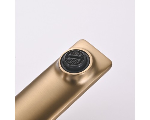 Смеситель для раковины Shevanik S6101G, золотой сатин
