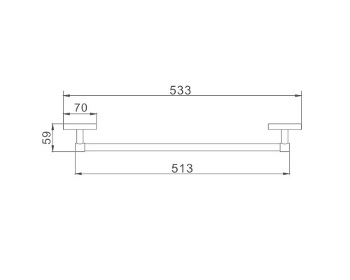 Полотенцедержатель D-Lin D251700, хром