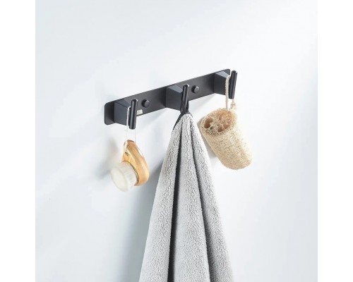 Планка с 3 крючками Shevanik SG5731H, черный