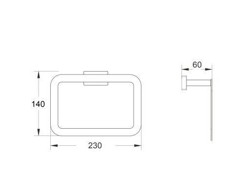 Кольцо для полотенец Shevanik SG5606C, белый