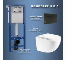 Комплект Maretti 3 в 1: унитаз EA10PBM73-844, инсталляция AC11P5211, кнопка AC12KA-560