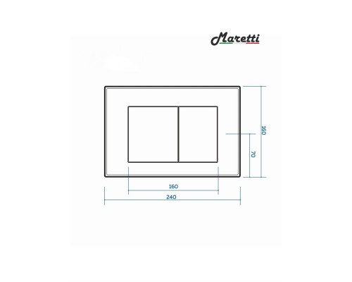 Клавиша смыва Maretti София AC12SF-560, черный