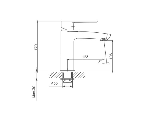 Смеситель для раковины Cron CN10337, хром
