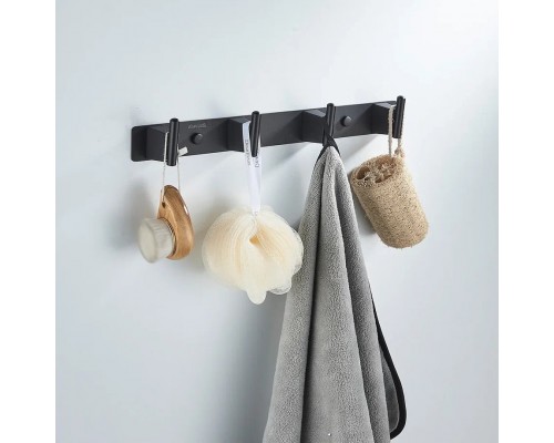 Планка с 4 крючками  Shevanik SG5741H, черный