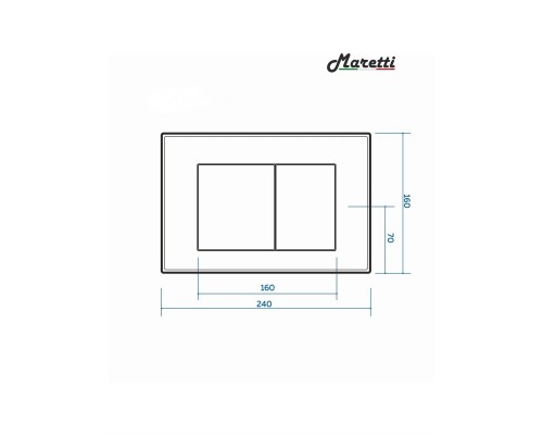 Клавиша смыва Maretti София AC12SF-015, хром