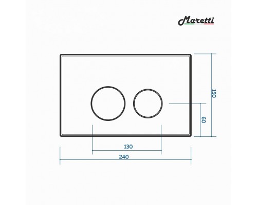 Комплект Maretti 3 в 1: унитаз UM10PBM76-844, инсталляция AC11P5211, кнопка AC12EA-015