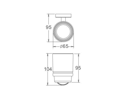 Стакан для ванной комнаты D-Lin D210111, черный