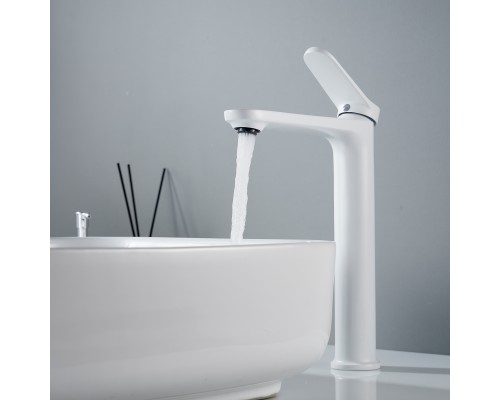 Смеситель для раковины высокий Shevanik S4311C, белый