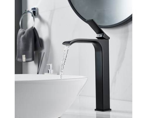 Смеситель для раковины высокий Shevanik S4011H, черный