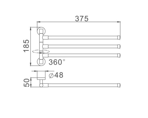 Полотенцедержатель D-Lin D254111, черный