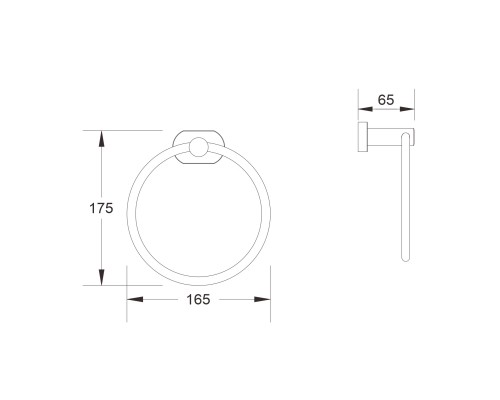Кольцо для полотенец Shevanik SG5106H, черный