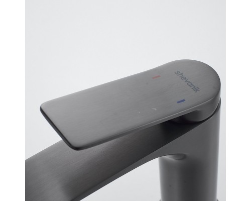 Смеситель для раковины Shevanik S4101T, оружейная сталь