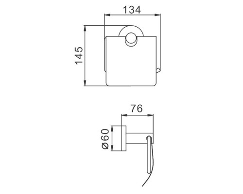 Держатель для туалетной бумаги FRAP F30203, черный