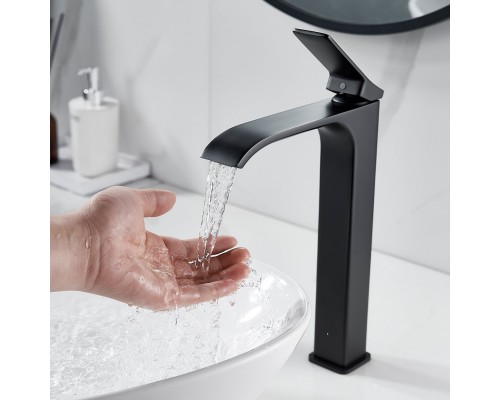 Смеситель для раковины высокий Shevanik S4011H, черный