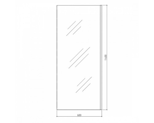 Шторка на ванну 60x140 Maretti Project Black PB41F6014099, черный профиль