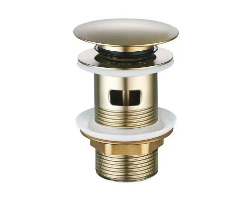 Донный клапан с переливом BELZ BX01-5, брашированное золото