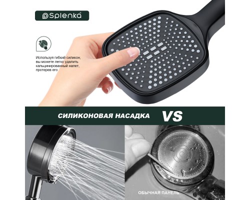 Лейка для душа Splenka S450.06.06, черный