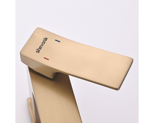 Смеситель для раковины Shevanik S6101G, золотой сатин