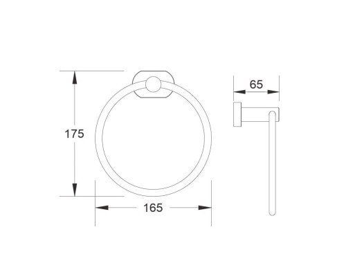 Кольцо для полотенец BELZ B90104, черный