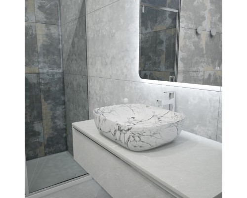 Раковина чаша Maretti FL13NS25-740MR, белый мрамор