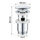 Донный клапан для раковины с переливом Maretti AC19P65015, хром
