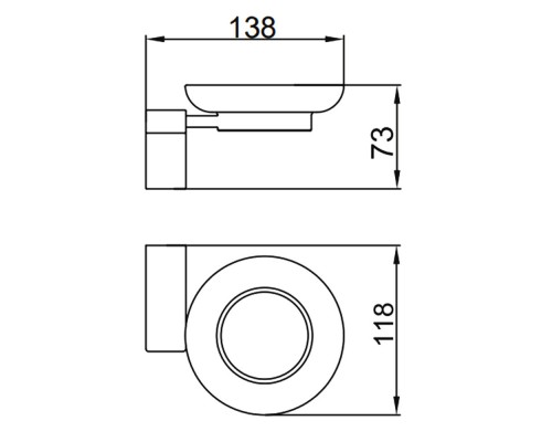 Мыльница FRAP F30602-9, оружейная сталь