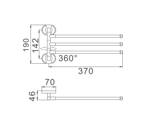 Полотенцедержатель D-Lin D254700, хром