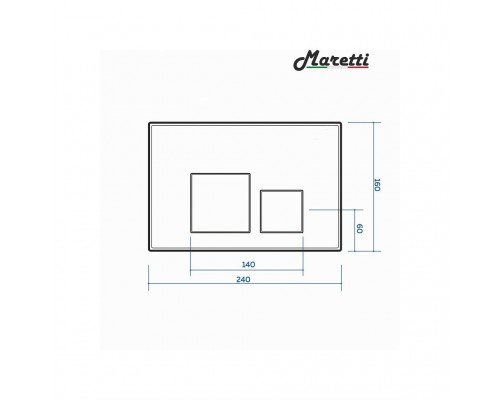 Комплект Maretti 3 в 1: унитаз UM10PBM51-560, инсталляция AC11P5211, кнопка AC12KA-560