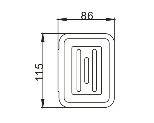 Мыльница FRAP F3802-2, хром