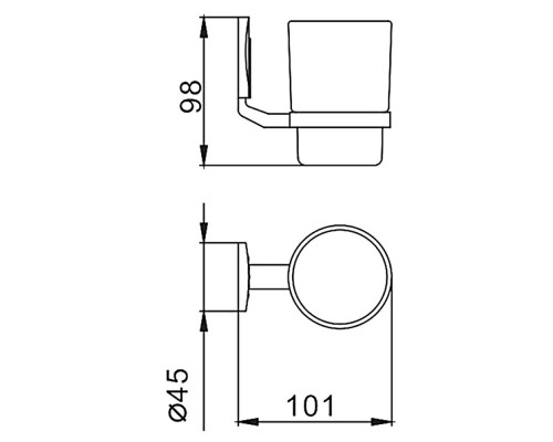 Стакан для ванной FRAP F3306, хром