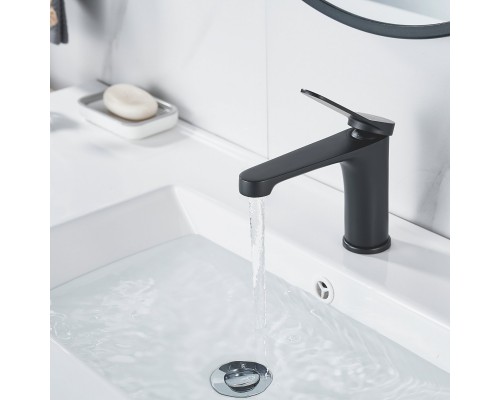 Смеситель для раковины Shevanik S6201H, черный