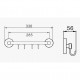 Планка с крючками для полотенец D-Lin D288111-4, черный