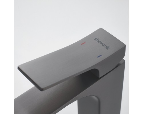 Смеситель для раковины Shevanik S6101T, оружейная сталь
