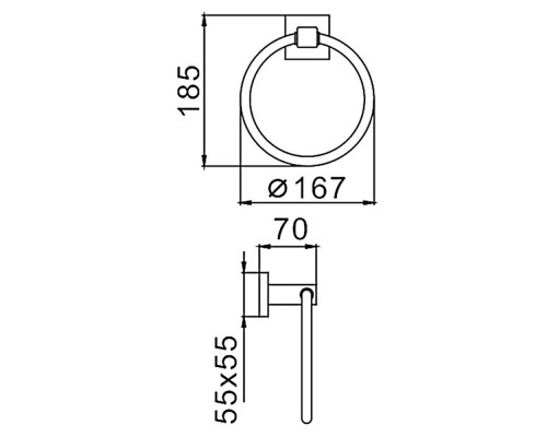 Кольцо для полотенец FRAP F30304, сатин