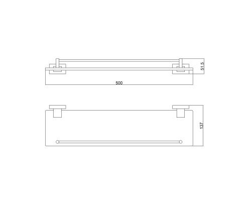 Полка стеклянная BELZ B90307, черный