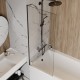 Шторка на ванну 60х140 см Maretti Марта MA41F6014099-560, профиль черный