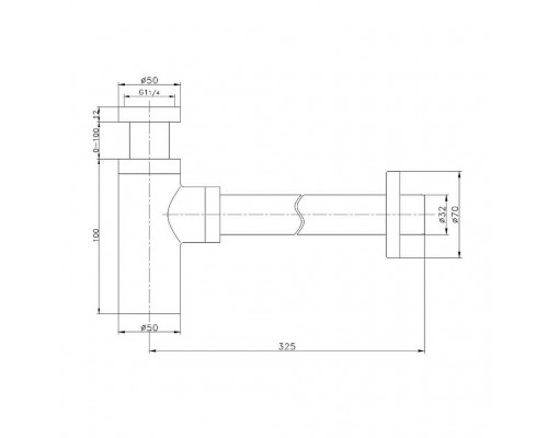 Сифон для раковины Maretti AC1869560, черный