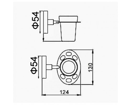 Стакан для ванной комнаты D-Lin D211100, хром
