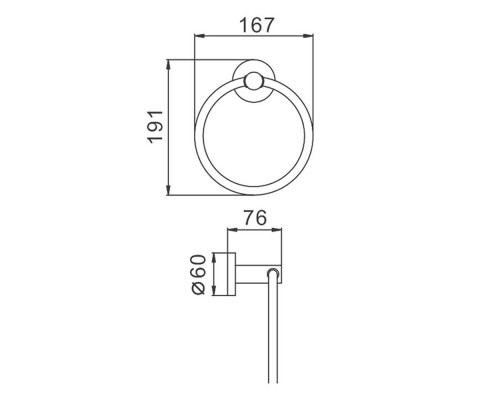 Кольцо для полотенец FRAP F30204, черный