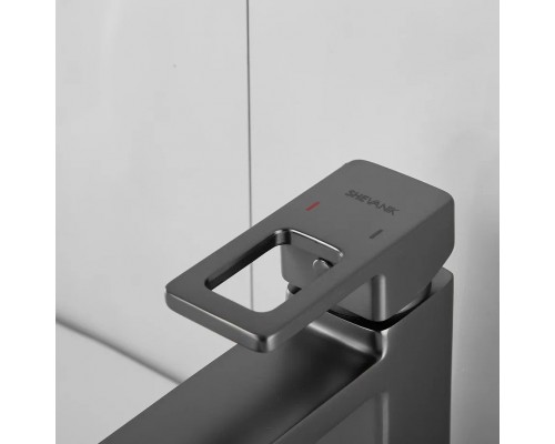 Смеситель для раковины с гигиеническим душем Shevanik S8271T, оружейная сталь
