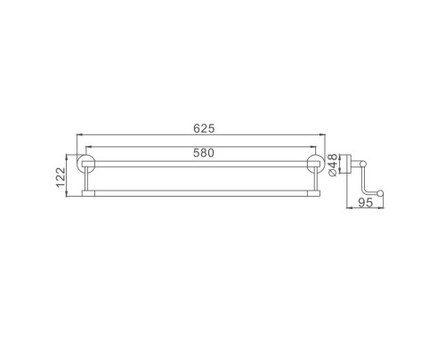 Полотенцедержатель D-Lin D252111, черный