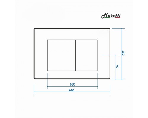 Клавиша смыва Maretti София AC12SF-740, белый