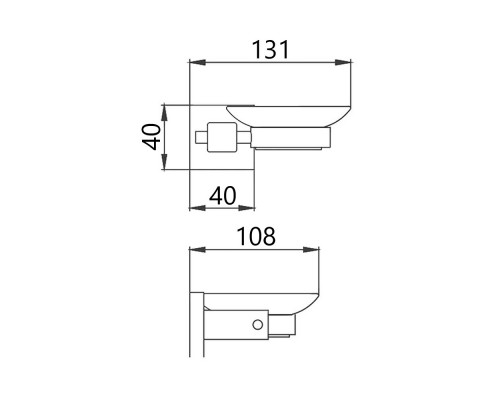 Мыльница подвесная Maretti Умбрия Блэк UMB55CP33, черный