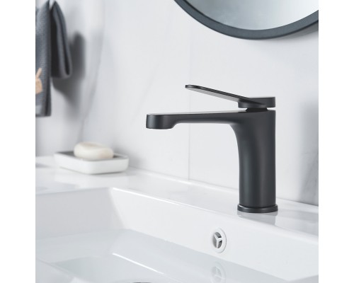 Смеситель для раковины Shevanik S6201H, черный