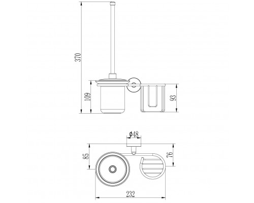 Ершик с держателем освежителя D-Lin D272100, хром