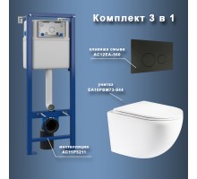 Комплект Maretti 3 в 1: унитаз EA10PBM73-844, инсталляция AC11P5211, кнопка AC12EA-560
