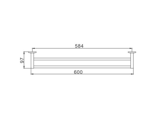 Полотенцедержатель двойной FRAP F3309, хром
