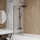 Шторка на ванну 60x140 Maretti Project Black PB41F6014099, черный профиль