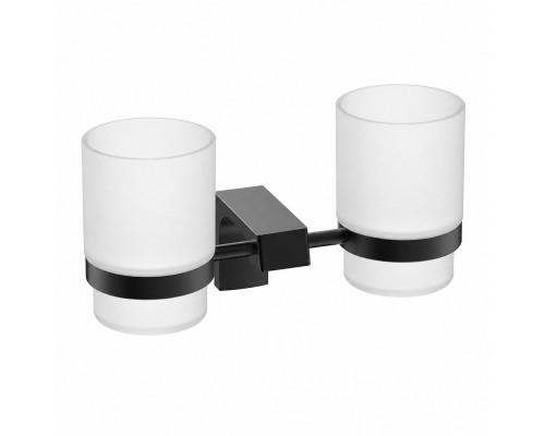 Стакан для ванной двойной FRAP F30608-6, черный