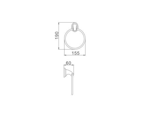 Кольцо для полотенец Maretti Karla KA8061010, хром